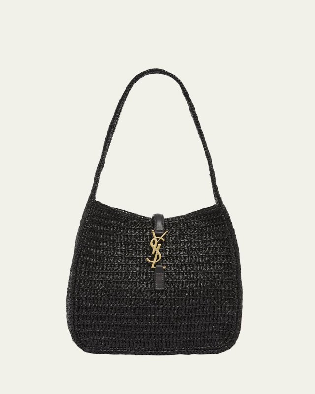 Le 5 A 7 Small YSL Hobo Bag in Raffia